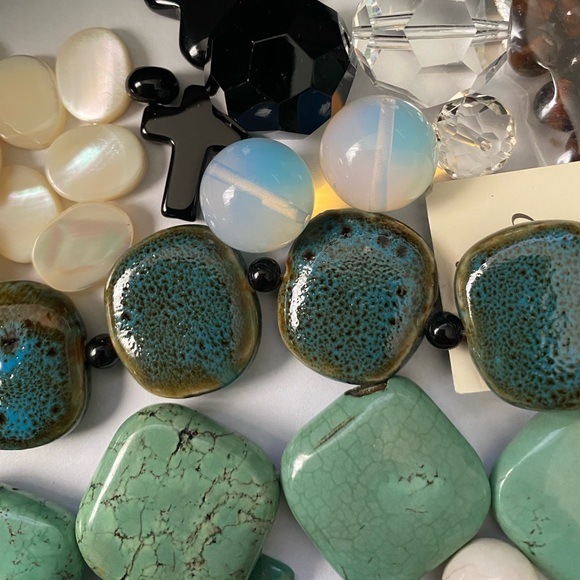 Assorted Natural Stone, Glass & Mother of Pearl Beads - Picture 13 of 14